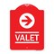 Signmission Designer Series Sign-Valet Right Arrow, Red & White Aluminum Sign, 18" x 24", RW-1824-22743 A-DES-RW-1824-22743 - alternate 1